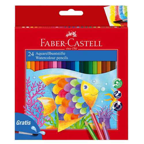 Astuccio 24 Pastelli Colorati Acquerellabili Red Range Faber Castell