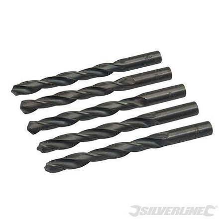 Punte trapano Jobber HSS-R in acciaio forgiato 4341 per metalli Silverline 5 pezzi