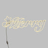 Scritta Merry a neon bifacciale a 840 led bianco caldo per uso esterno