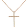 Namuri - Collana con Croce Oro Rosa 18K E Diamanti