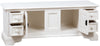 Biscottini Mobile porta tv Country in legno massello di tiglio finitura bianca anticata L150xPR51xH56 cm. Made in Italy