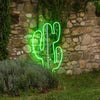 Figura luminosa cactus a led effetto neon con tubo bifacciale da giardino