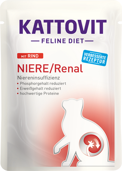 Kattovit Feline Diet Renal Manzo 85gr