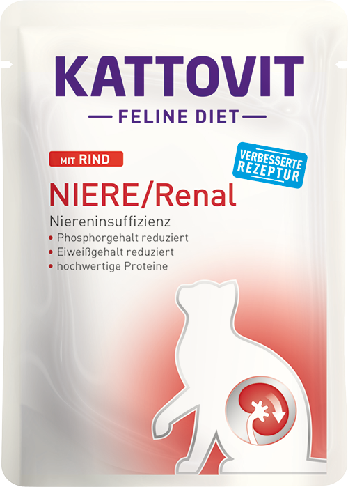 Kattovit Feline Diet Renal Manzo 85gr