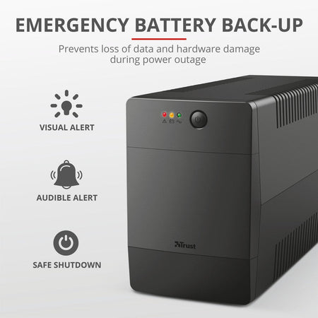 Trust Paxxon 1000Va Ups 4 Outlets 23504