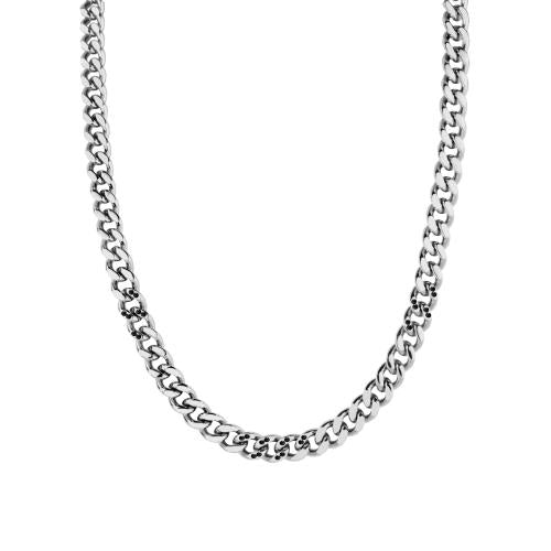 Collana MORELLATO uomo Vela acciaio / cristalli neri