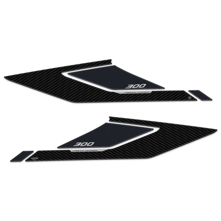 Adesivi resina 3D Protezioni laterali Boomerang compatibili con Honda Forza 300