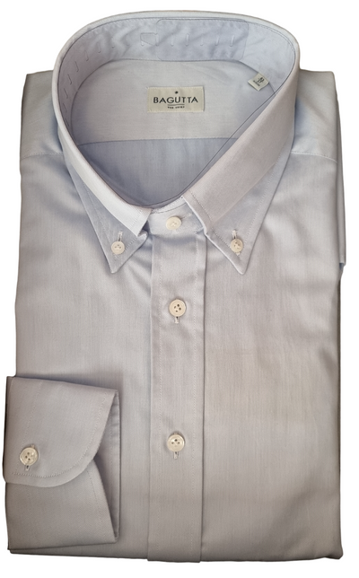 Camicia uomo Bagutta - collo button down - tinta unita - Colore celeste -
