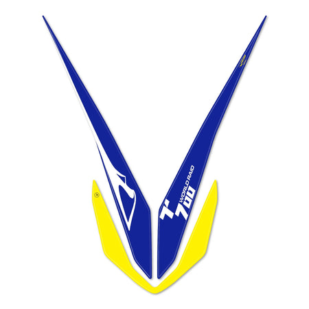 Adesivo 3D Parafango alto compatibile con Yamaha Tenere 700 World Raid - Blu