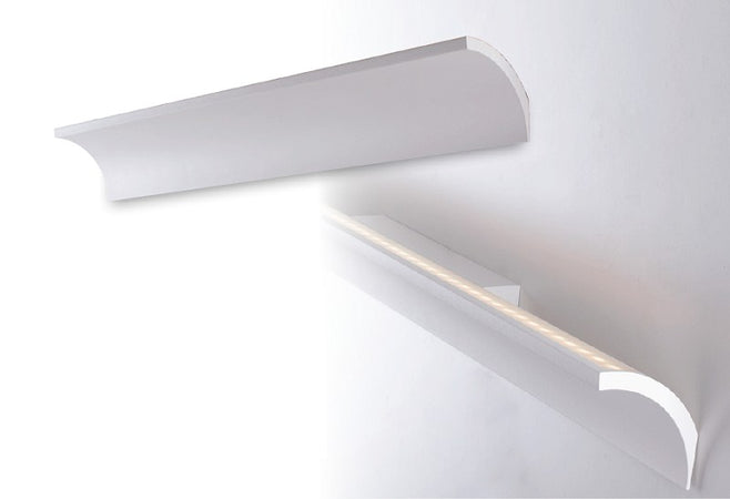 Applique a led barra curva bianco matto in alluminio da 4000K e 15W illuminazione 120 design moderno