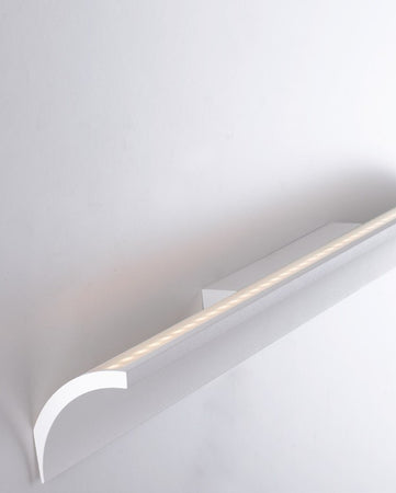 Applique a led barra curva bianco matto in alluminio da 4000K e 15W illuminazione 120 design moderno