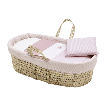 Cestone Palma Foderato Une Vichy10 Rosa 39X80X25 Cm