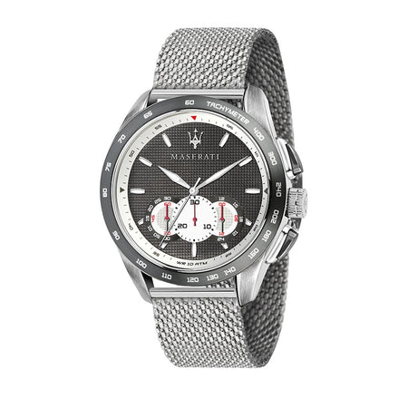 Orologio MASERATI uomo Traguardo cronografo acciaio mesh / nero