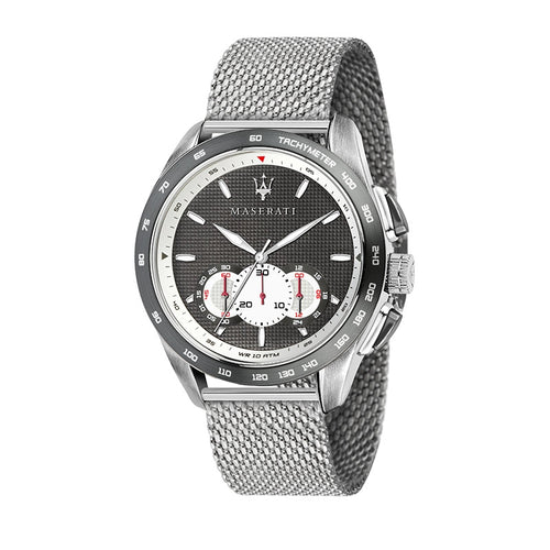 Orologio MASERATI uomo Traguardo cronografo acciaio mesh / nero