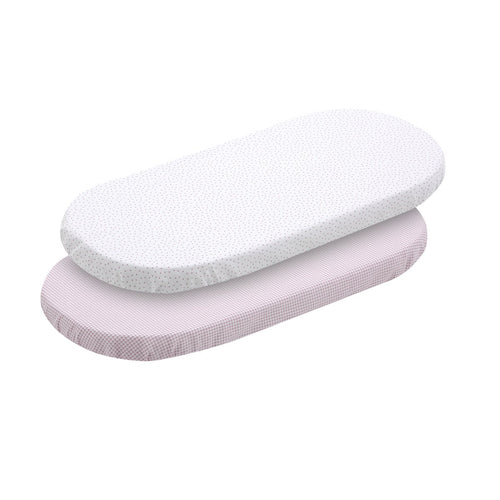 2 Lenzuolo Regolabile-Cestone 35X80X7 Cm Vichy10 Rosa