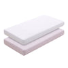 2 Lenzuolo Regolabile-Culla 60 60X120X17 Cm Vichy10 Rosa