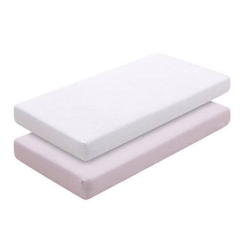 2 Lenzuolo Regolabile-Culla 60 60X120X17 Cm Vichy10 Rosa