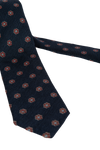Cravatta uomo Bergamotto - Blu fantasia fiore