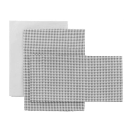 Completo Lettino 3 Pz. 120X180X1 Cm Vichy10 Grey