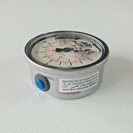 Manometro 0-12 bar a bagno di glicerina attacco laterale