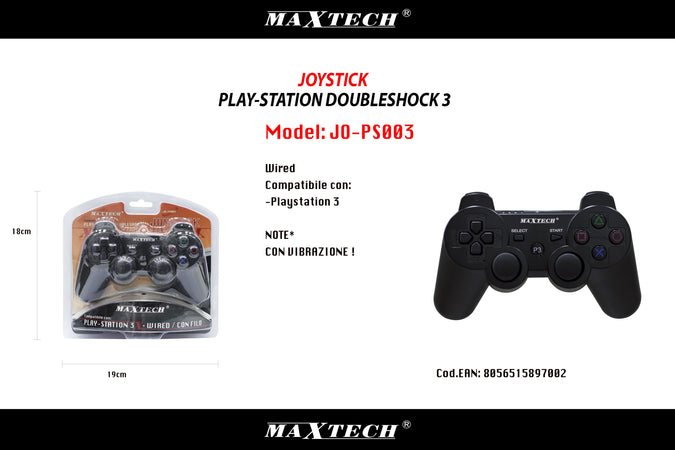 Joystick Gamepad Con Filo Compatibile Ps3 Joypad Usb Controller Vibrazione