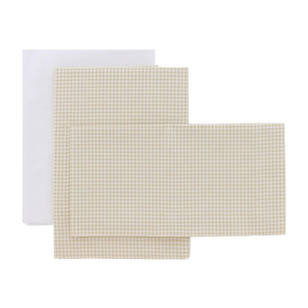 Completo Lettino 3 Pz 100X165X1 Cm Vichy10 Beige