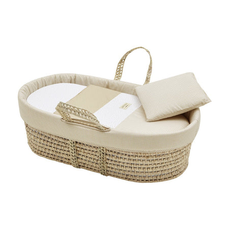 Cestone Palma Foderato Une Vichy10 Beige 39X80X25 Cm
