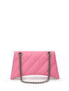 Balenciaga Borsa a Spalla Crush con Catena Silver da donna