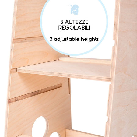 Learning Tower con rampa, Torre di Apprendimento, Torretta Montessoriana