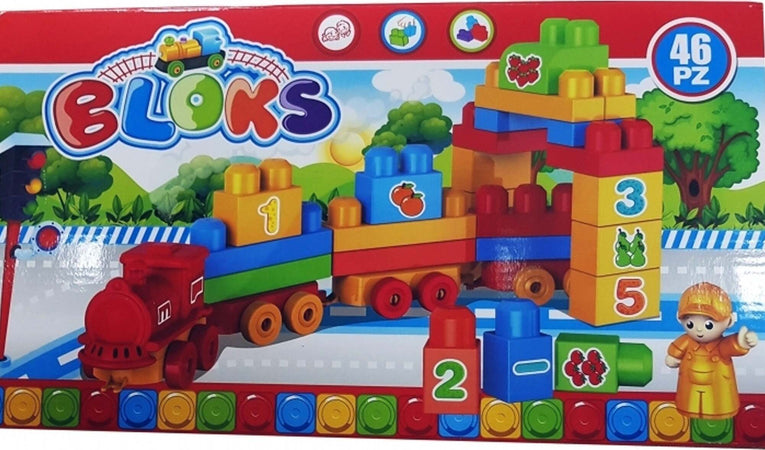 46PZ. TRENO TRENINO MATTONCINI NUMERI FRUTTA BLOCCHI SVILUPPO OPERAZIONI GIOCO Giochi e giocattoli/Costruzioni/Set di costruzioni Trade Shop italia - Napoli, Commerciovirtuoso.it
