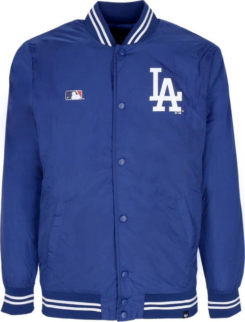 47-BRAND-Giubbotto-Bomber-Uomo-Mlb-Drift-Track-Jacket-Losdod-Royal-Blue-da-uomo