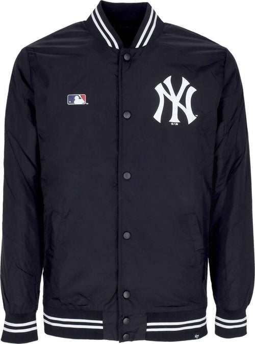 47-BRAND-Giubbotto-Bomber-Uomo-Mlb-Drift-Track-Jacket-Neyyan-Jet-Black-da-uomo