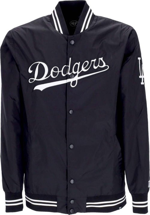 47-BRAND-Giubbotto-Bomber-Uomo-Mlb-Wordmark-Drift-Losdod-Jet-Black-da-uomo