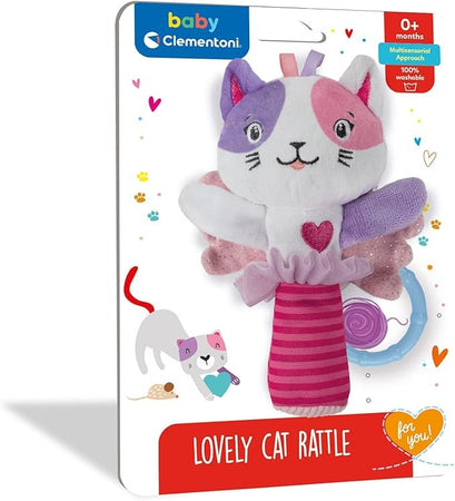 Clementoni - Lovely Cat Rattle Sonaglino Neonato 17784