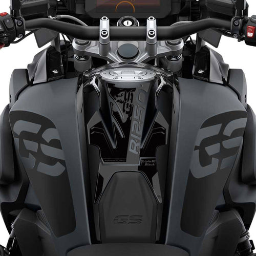 Adesivo 3D Paraserbatoio moto compatibile con BMW R 1250 GS Triple Black 2021-23