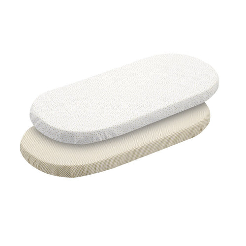 2 Lenzuolo Regolabile-Cestone 35X80X7 Cm Vichy10 Beige