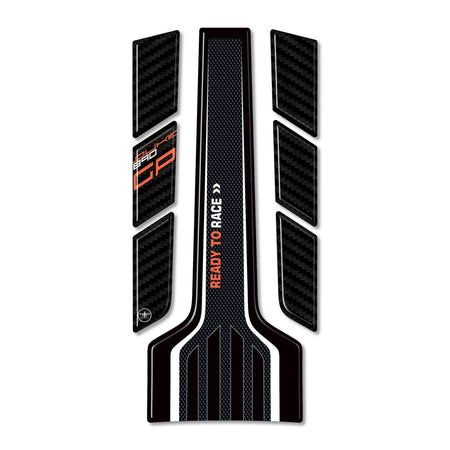 Adesivo 3D Paraserbatoio Moto compatibile con Ktm Duke 890 GP 2022-2023 bianco