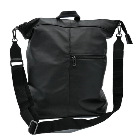 Capri - Borsa a Tracolla zaino Nero in vera pelle