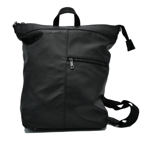 Capri - Borsa a Tracolla zaino Nero in vera pelle