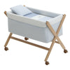 Culla X Di Legno Une Vichy10 Celeste/Natural 55X87X74 Cm