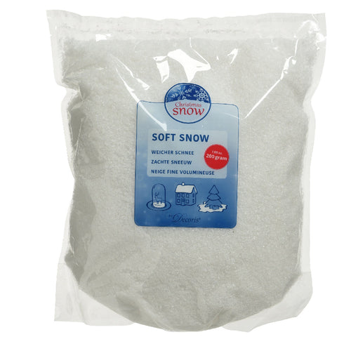 Neve artificiale in busta per finestre, presepi, villaggi ed Alberi di Natale da 200gr