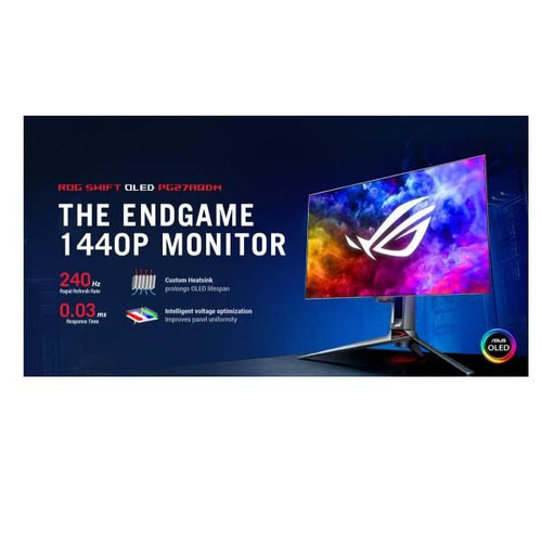 Asus rog swift oled pg27aqdm monitor pc 67,3 cm (26.5\) 2560 x 1440 pixel wide quad hd nero - 90LM08Q0-B01A70