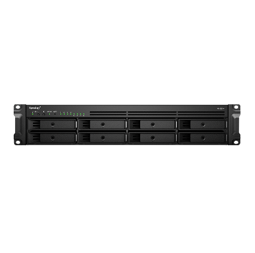 Synology nas rack 8bay 2.5/3.5 ssd/hdd sata, 2xssd m.2 sata, amd ryzen v1500b 4core 2.2 ghz, 4gb sodimm ddr4 ecc (up to 32gb), 4x1gbe, 2xusb 3.0, 1xspcie 2.0: 8x4-lane - RS1221+