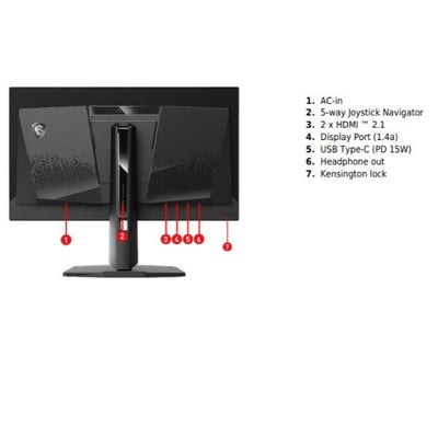Msi mag 271qpx qd-oled e2 monitor pc 67,3 cm (26.5\) 2560 x 1440 pixel wide quad hd nero - 9S6-3CD89T-009