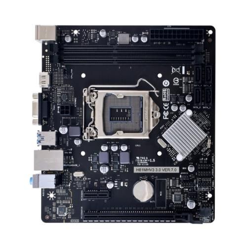 Mb biostar h81mhv3 3.0 lga1150 h81 2ddr3 vga+hdmi pcie, matx