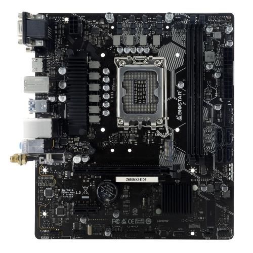 Mb biostar z690mx2-e d4 lga1700 (alder lake) 2ddr4 hdmi+dvi+vga pcie, m2, matx - z690mx2-e d4
