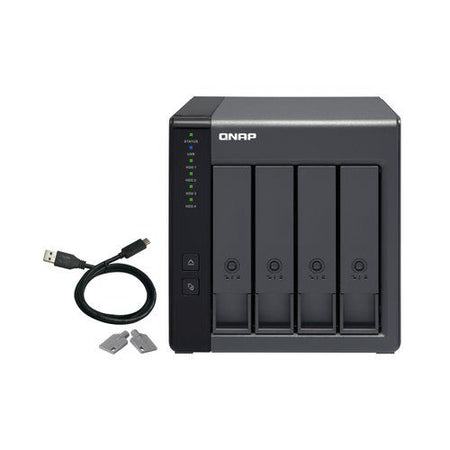 Qnap tr-004 contenitore di unità di archiviazione box esterno hdd/ssd nero 2.5/3.5\"