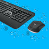 Logitech 920-008685 tastiera Mouse incluso Universale RF Wireless QWERTY US International Nero, Bianco (MK540 ADV WRLS KEYBOARD /MOUSE - COMBO-N/A-US INTL-2.4GHZ-N/A-INT) - Versione UK