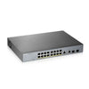 Zyxel gs1350-18hp-eu0101f switch di rete gestito l2 gigabit ethernet (10/100/1000) supporto power over ethernet (poe) grigio