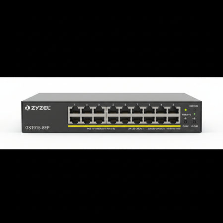 Zyxel gs1915-8ep gestito l2 gigabit ethernet (10/100/1000) supporto power over ethernet (poe) nero - GS1915-8EP-EU0101F